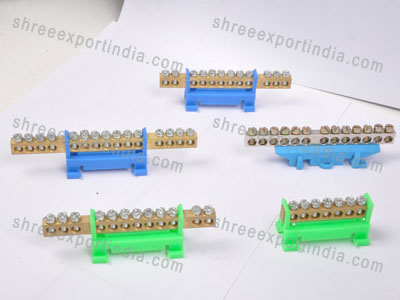 Neutral links, earth bar, terminal connectors